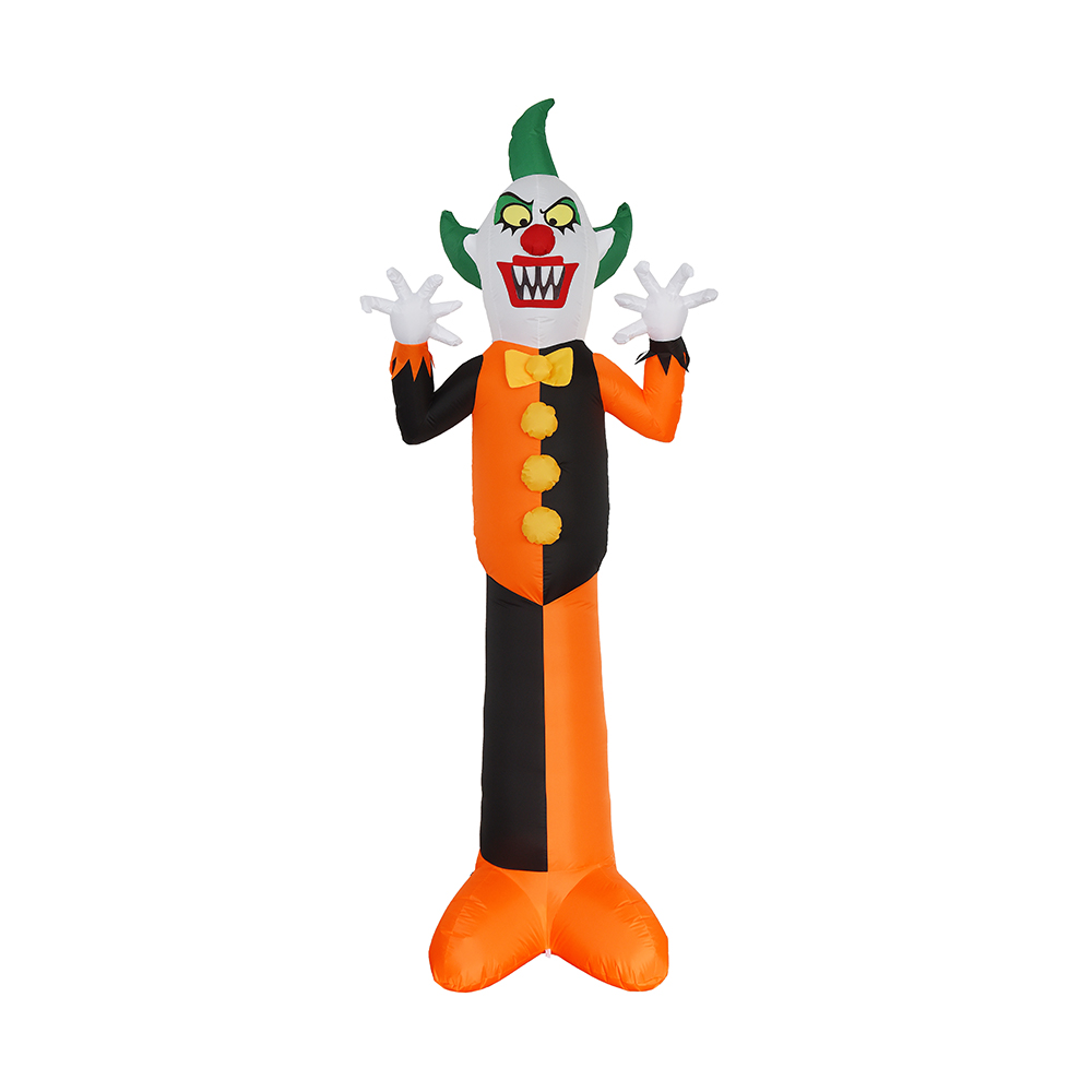 300 cm Halloween uppblåsbar skrämmande cirkus clown reaper yard rekvisita dekoration （ blödde ljus