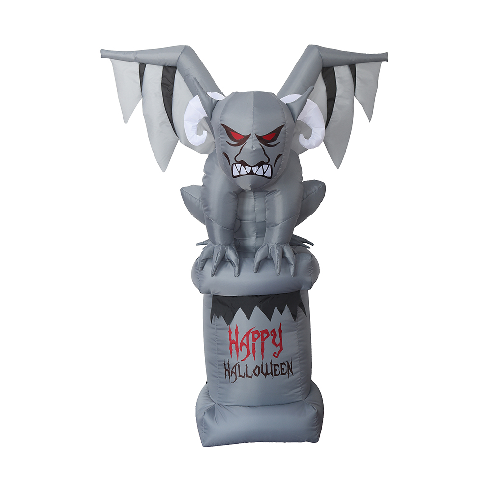 180 cm Halloween uppblåsbar gargoyle utomhusdekoration （inbyggd led）